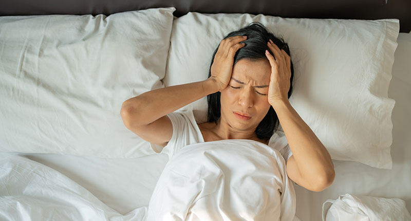 Pijn en stress door slaapgebrek
